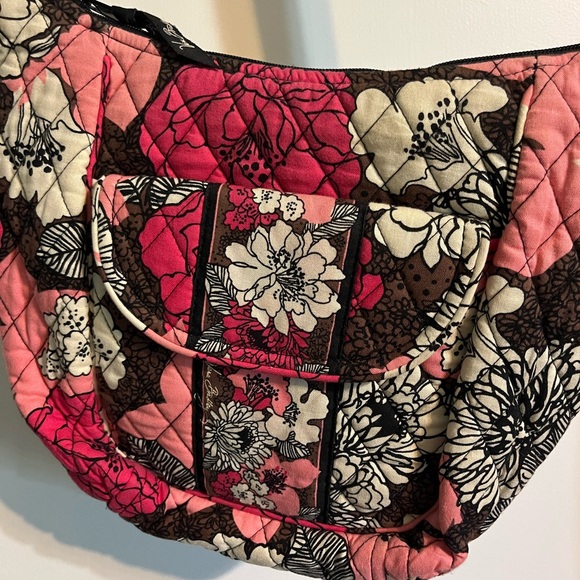 Vera Bradley Handbags - Vera Bradley shoulder bag.  Quilted Mocha Rose print.  Great condition!